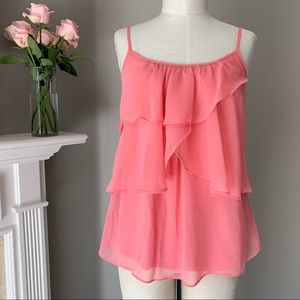 New York and Company Pink strap Blouse